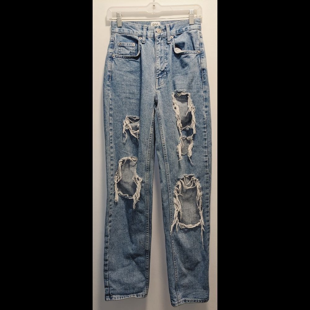 TR BDG Distressed High Rise Baggy - EUC